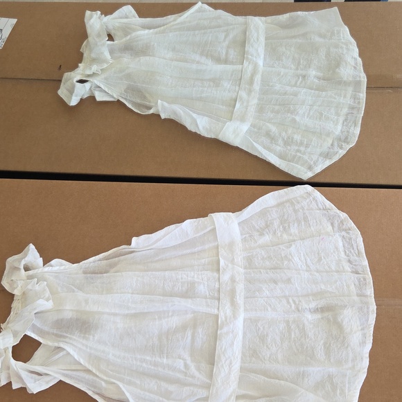 White Ruffled Button-Down Blouse - Picture 5 of 8